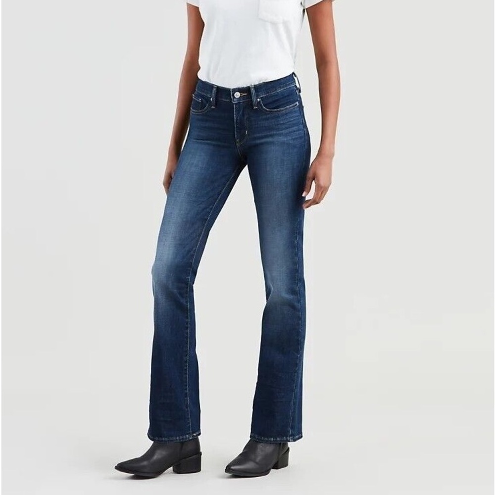 levi’s dark blue 315 shaping bootcut jeans